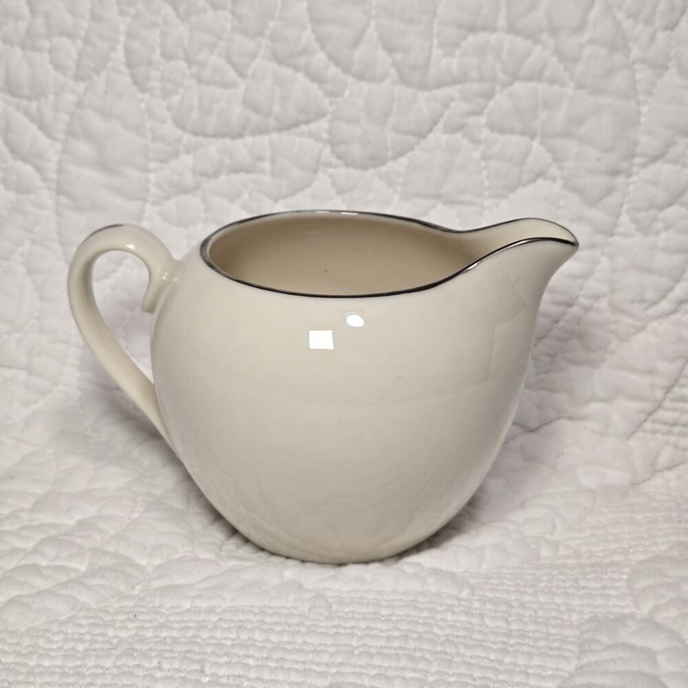 Lenox Olympia Platinum Creamer 8 Ounces Excellent Condition Made In USA No Chips